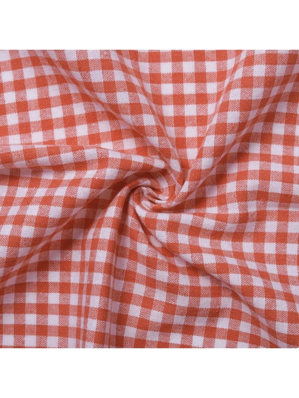 57” Gingham Checkered Fabric by the Yard - Vintage DIY Sewing Material, Red